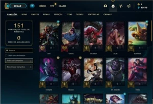 Conta prata 4 com 43 Champs e 21 Skins - League of Legends LOL