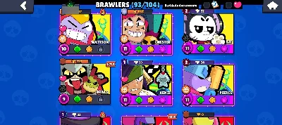 🔥 Conta Brawl Stars | 93 Brawlers | 47 Hipercargas | ETC