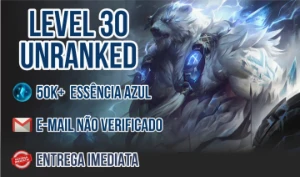 Conta Smurf League of Legends Unranked NV 30 LOL