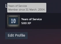 Conta Antiga Steam (2004) 20 ANO Medalhas 5,10 Anos Serviço - Counter Strike CS