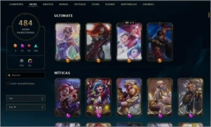 CONTA LOL PLATINA 2 484 SKINS - League of Legends