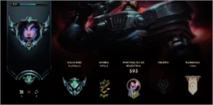 Conta plat 3, 141 skins, todos champs - League of Legends LOL