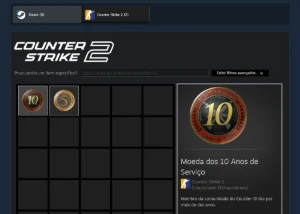 Conta Steam Cs2 (SEM PRIME) Medalhas 10 e 5 Anos  - Counter Strike