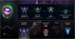 Conta lol Diamante - League of Legends