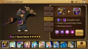 Reroll Summoners War lvl10 com Beast Monk Dark - Rahul
