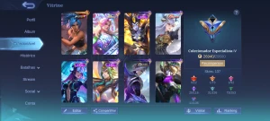 Conta mobile legends mestre+starplus com vários heróis e 137