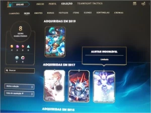 Prata II e Ultimate EZ mais skins com 57 Champs - League of Legends LOL