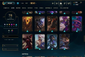 Bronze 4 com 120 Champs e 78 Skins ( MID / ADC ) - League of Legends LOL