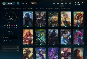 Bronze 4 com 120 Champs e 78 Skins ( MID / ADC ) - League of Legends LOL