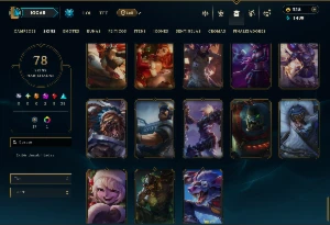 Bronze 4 com 120 Champs e 78 Skins ( MID / ADC )