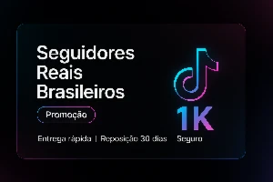 [TIKTOK] 1000 Seguidores Brasil - 30 dias Reposicao - Social Media