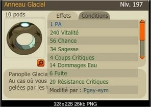 Anel Glacial 1 AP Spiritia - Dofus