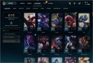 Conta Lol - Ex Platina 4 todos os champ - League of Legends