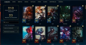 Conta Lol lvl 231, 120 Skins, +14 mil EA, +700 RP - League of Legends