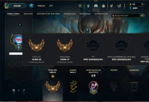 Ouro 4 com 50 Champs e 24 Skins - League of Legends LOL