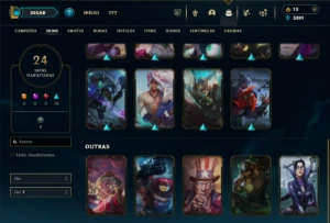 Ouro 4 com 50 Champs e 24 Skins - League of Legends LOL