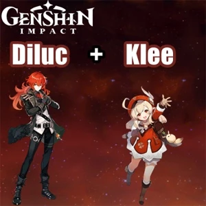 Conta Genshin Impact AR 5 com Klee e Diluc