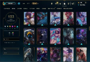 Ouro 2 com TODOS os Champs e 123 Skins ( TOP / MID / JG ) - League of Legends LOL