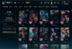 Ouro 2 com TODOS os Champs e 123 Skins ( TOP / MID / JG ) - League of Legends LOL