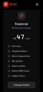 Rubi Plano Essencial - Assinaturas e Premium