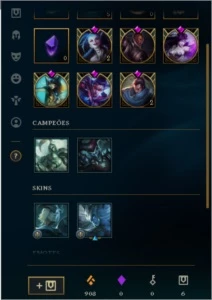 CONTA COM 84 CHAMPS 22 SKINS - League of Legends LOL