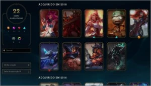 CONTA COM 84 CHAMPS 22 SKINS - League of Legends LOL
