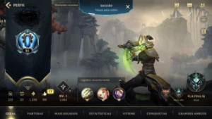 Conta Platina 3 League of legends Wild rift entrega rápida  - League of Legends: Wild Rift LOL WR