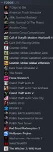 Steam 28 jogos LVL 20 GAMERSCLUB 