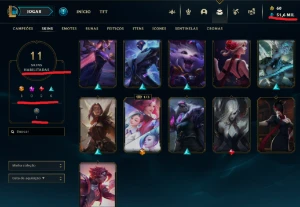 Conta League of Legends GOLD IV+EA+Skins LOL