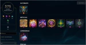 Conta LoL criada em 2012 várias skins, ícones, emotes, etc - League of Legends