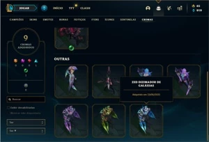 Conta prata 3 com 54 Skins e 99 Champs - League of Legends LOL