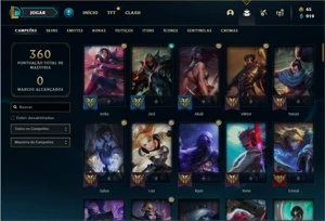 Conta prata 3 com 54 Skins e 99 Champs - League of Legends LOL