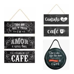 Placas Decorativas para Cantinho do Café