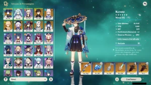 GENSHIN IMPACT - AR55, 7Personagens T5 e 6 Armas T5