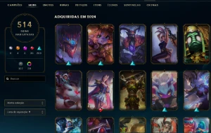 CONTA LOL(505 skins + 380k essenc azuis) + VAL(400+R$ SKINS) - League of Legends