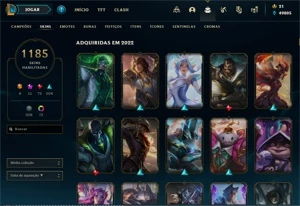 Conta LoL - D4 1185 Skins / 588 ícones / Valorant 50 skins + - League of Legends