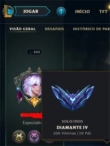 Conta LoL - D4 1185 Skins / 588 ícones / Valorant 50 skins + - League of Legends