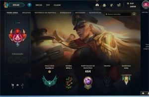 Conta platina 4 todos os champs e 382 skins - League of Legends LOL