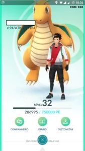Conta Pokémon Go Lv 32 Sem Time - MID 3