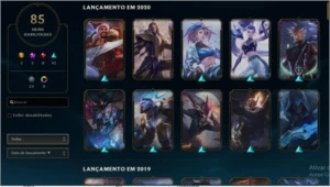 CONTA PLATINA 4  85 SKIN'S - League of Legends LOL