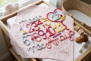 Kit Mêsversário números com corações com Nome - Artesanato e Personalizados