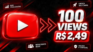 100 Views No Youtube - Redes Sociais