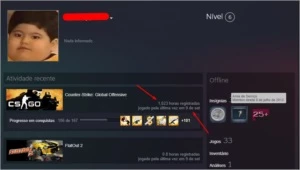Conta CS GO 1000 horas - 3 Medalhas - PRIME - Counter Strike