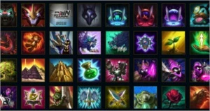 CONTA OURO4 133de137 CHAMPIONS, 13 paginas de runa 83 skins - League of Legends LOL
