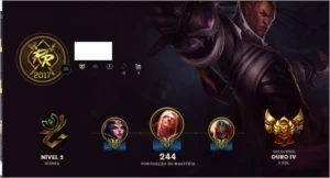 CONTA OURO4 133de137 CHAMPIONS, 13 paginas de runa 83 skins - League of Legends LOL