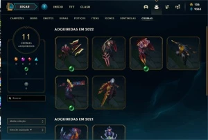 CONTA D2 DE LEAGUE OF LEGENDS COM MUITA SKIN LOL