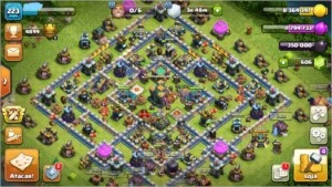 Clash of clans CV14, liga lendária, 5k trofeis, 600 gemas.