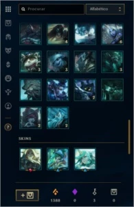 Conta 98 skins Gold 1 criada na season 2 - League of Legends LOL