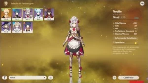 Conta Chongyun [C1] Noelle [C1] Xingqiu Barbara e Xiangling - Genshin Impact