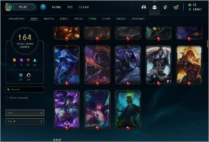 Conta Ouro II COM TODOS OS CAMPEOS E 164 SKINS - League of Legends LOL